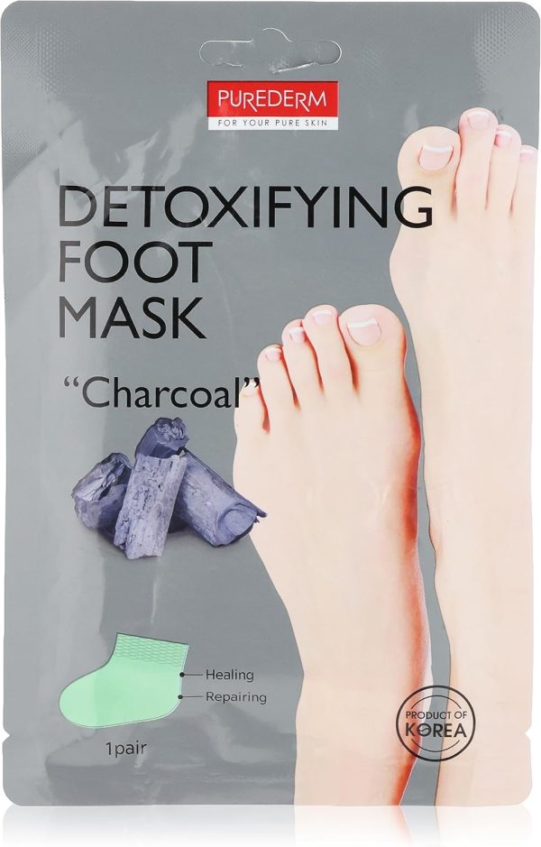 Purederm Detoxifying Foot Mask 'Charcoal'